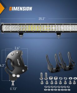 Nilight - 60007C-A 25" 162W Led Light Bar Flood Spot Combo Waterproof Driving Lights Off Road Lights for SUV UTE Truck ATV UTV ,2 Years Warranty 27 71xrKPVPcML