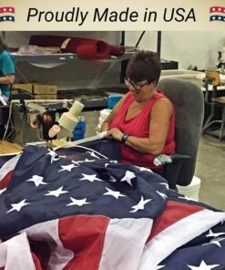 American Flag 5x8 Outdoor by Grace Alley, Embroidered Stars and Sewn Stripes, Heavy Duty, Hand Made and All Weather Fade Resistant - Long Lasting Nylon & Brass Grommets for High Wind Durability, 100% Made in USA 28 71xrNvDUvZS