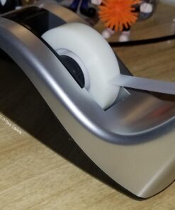 Scotch Desktop Tape Dispenser, Silvertech Two-Tone (C60-ST) 1 Count (Pack of 1) 42 71xsF1b9UQL