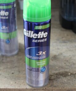 Gillette Series 3X Sensitive Shave Gel, Hydrates, Protects and Soothes Sensitive Skin, 7 Ounce (Pack of 6)(Packaging May Vary) Aloe 7 Ounce (Pack of 6) 39 71xshvnh6uL