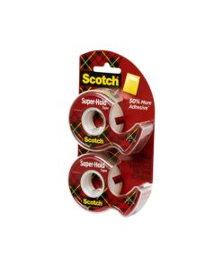 Scotch Super-Hold Tape, 2 Rolls, Transparent Finish, 50% More Adhesive, Trusted Favorite, 3/4 x 600 Inches, Dispensered (198DM-2) 50 71xsjQphubL