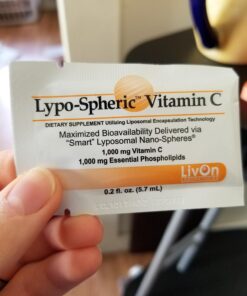 LivOn Laboratories Lypo–Spheric Vitamin C – 30 Packets – 1,000 mg Vitamin C & 1,000 mg Essential Phospholipids Per Packet – Liposome Encapsulated for Improved Absorption – 100% Non–GMO Unflavored 0.2 Fl Oz (Pack of 30) 33 71xt6zGE2QL