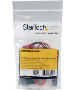 StarTech.com SSD Mounting Bracket - Solid Metal - 2.5in to 3.5 Hard Drive Adapter - SSD Bracket - SSD Upgrade Kit (BRACKET25SAT) 1x3.5" Bay 1x2.5" Drive (SATA) 7 71xv8sk5tDS
