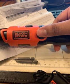 BLACK+DECKER Cordless Screwdriver with Pivoting Handle, Electric Screwdriver, 180 RPM, 3.6V, Charger and 2 Hex Shank Bits Included (Li2000) Screwdriver Only 54 71xvpemqs1L