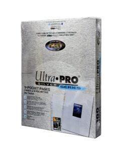 Alternative view of Ultra Pro 9 Pocket Pages Silver Series 100 Pages of Card Sleeves for Trading, Baseball Card Binder, Pokemon and Baseball Card Sleeves Single