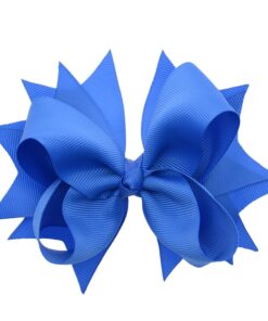 LCLHB 5 inch Layered Hair Bows Clips Hair Accessories for Toddler Little Girls Adults (Pack Of 12) Vintage Pure 13 71xwv6 SEYL