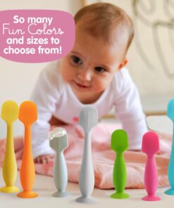 Bumco 2-PACK Diaper Cream Spatula - FULL-SIZE + MINI Baby Bum Brush with TRAVEL CASE - Diaper Cream Applicator for Baby - Baby Necessities - Suitable for Aquaphor, Desitin - Gray Full + Mini Bundle Gray + Gray 17 71xwx4zgBnL