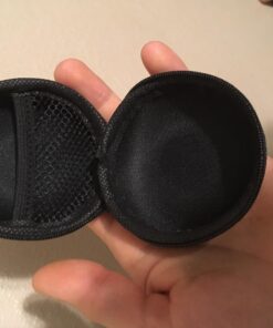 Earbuds Case 2 Pack - GLCON Small Electronic Zipper Case - Shockproof Hard EVA Storage Pouch Zipper Carrying Case for Airpods, Earphone, Ear Bud, Adapter, Cable, Charger, Headset - Black 36 71xxZreWETL