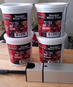 Camerons All Natural Extra Fine BBQ Wood Chips, 4 Pack - Alder, Cherry, Oak, Hickory (4 Pints, 0.473L ea) - Kiln Dried Sawdust Shavings for Smoking Guns, Smokers, Smoke Boxes - Barbecue Grilling Gift 30 71xyJhqYvtL