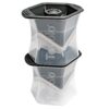 Tovolo Leak-Free, Slow-Melting Colossal 2.25-Inch Cube Silicone Sealed Lid Craft Ice Molds, 2 Pack, Charcoal 32 71xyUHJ3uNL