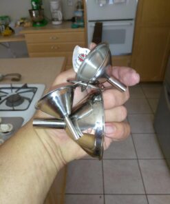 Norpro Stainless Steel Funnels, Set of 3, Silver Pack of 1 42 71xybb0xQ9L