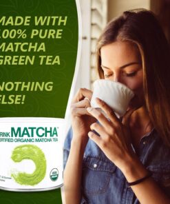 DrinkMatcha Organic Matcha Green Tea Powder 1 LB 100% Pure Matcha by MATCHA DNA | Nothing Added | Perfect for Lattes, Smoothies, Baking (16 Ounce) 16 71xygg9oZ8L