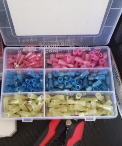 Sopoby 220pcs Wire Spade Connectors, Heat Shrink Female Male Spade Terminals Electrical Crimp Connector Kit 21 71xzSOczoPL