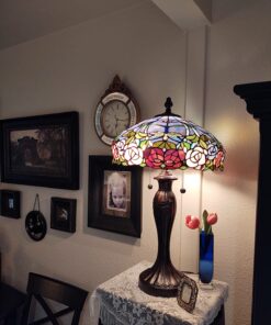 Dale Tiffany TT12232 Zenia Rose Table Lamp, 27" x 16.25" x 16.25", Fieldstone 21 71xzThYl5NL