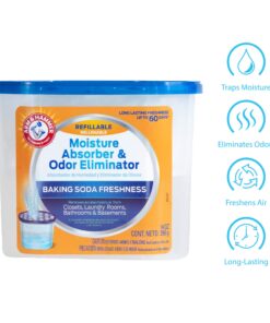 Arm & Hammer Fragrance Free Refillable Moisture Absorber and Odor Eliminator 14 oz. Tub 12 71xzeAXOP6L