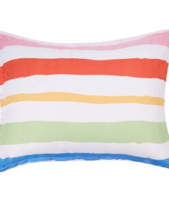 Amazon Basics Kid's Easy Care Microfiber Bed-in-a-Bag 5-Piece Bedding Set, Twin, Rainbow Stripe, Striped 11 71y Q3iVnZL