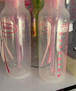 Dr. Brown's Natural Flow® Anti-Colic Options+™ Narrow Baby Bottles 8 oz/250 mL, with Level 1 Slow Flow Nipple, 4 Pack, 0m+ 8oz, Clear 4 Count (Pack of 1) 50 71y03zTGJpL