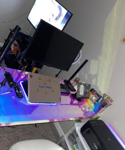 WALI Single Monitor Mount, Single Monitor Arm Desk Mount,Desk Monitor Stand, Holds Screen Up to 27inch, 22lbs, Adjustable Mount with C-CLAMP Designed for Home Office Application(M001), Black 16 inch Tall 32 71y0VOJNm4L