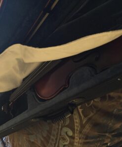 Mendini By Cecilio Violin - MV500+92D - Size 4/4 (Full Size), Black Solid Wood - Flamed, 1-Piece Violins w/Case, Tuner, Shoulder Rest, Bow, Rosin, Bridge & Strings - Adult, Kids Size: 4/4 (Full Size) 64 71y0hCXcy2L