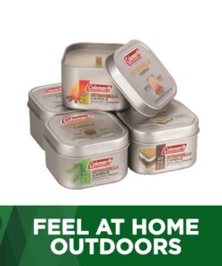 Coleman Pine Scented Citronella Candle with Wooden Crackle Wick - 6 oz Tin Pine Scent 26 71y1G1snnuL