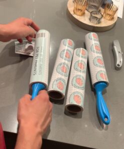 Mammoth Lint Roller-Extra Large Lint Roller, 2 Rollers and 2 Refills, 90 Sheets per Roll, Perfect for Pets (360 Extra Long Sheets Total) 44 71y2 FqUPcL