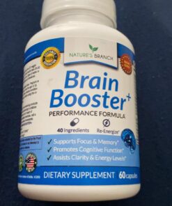 40-in-1 Brain Booster Supplement For Focus, Memory, Clarity, Energy | Advanced Vitamins Plus eBook | For Men & Women, Cognitive Function Nootropic Support with DMAE, Brain Health Formula | 60 Capsules 30 71y2NE0JPhL