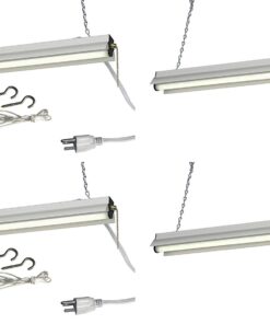 Case of 4 Lights Shop Work Bench Lighting 34 INCH LED Shop Light. 3000 Lumen