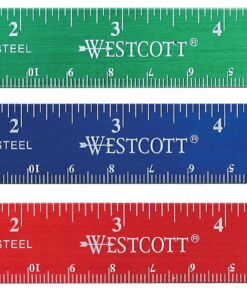 Westcott Stainless Steel Office Ruler with Non Slip Cork Base, 6-Inch (10414) 6 Inches 30 71y3maqOrL