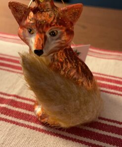Majestic Wild Fox - Blown Glass Christmas Ornament 17 71y3mn3WL