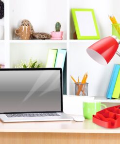 Limelights LD1002-RED Gooseneck Organizer Desk Lamp with iPad Tablet Stand Book Holder, Red 6.5 x 6.5 x 18.5 1 12 71y3yRSdSxL