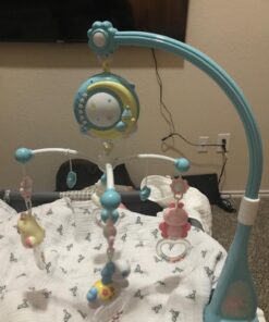 Mini Tudou Baby Musical Mobile Crib with Music and Lights, Timing Function, Projection, Take-Along Rattle and Music Box for Babies Boy Girl Toddler Sleep Blue 31 71y4 WZ9UxL