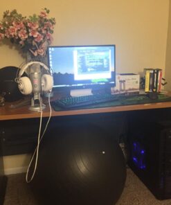 Bush Business Furniture Series A 60W Desk in Natural Cherry and Slate 19 71y4R58i6lL