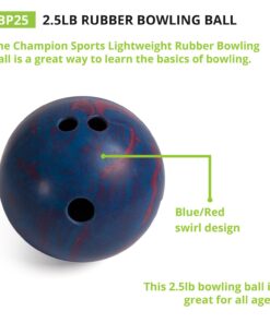 Alternative view of Champion Sports Rubber Bowling Ball: Lightweight Soft Ball for Training & Kids Games (BP25)