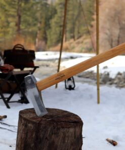1844 Helko Werk Germany Classic Nordic Splitting Axe - Made in Germany for Splitting Wood and Splitting Rounds and Heavy Duty Firewood, Scandinavian Axe - Head 5.5 lbs, Handle 31 in. (Nordic) #13521 17 71y57GaGdhL