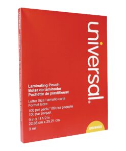 3 Mil Clear Letter Size Thermal Laminating Pouches 9 X 11.5 Qty 100 (UNV84622) 11 71y5AdOixcS