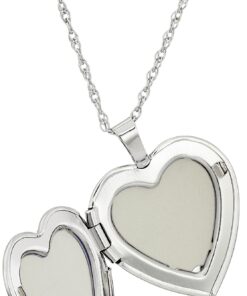 Amazon Collection Sterling Silver Heart "You Are My Sunshine" Locket Necklace, 18" 9 71y5WVNFDiL