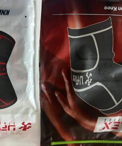 UFlex Athletics Knee Compression Sleeve Support for Women and Men - Knee Brace for Pain Relief, Fitness, Weightlifting, Hiking, Sports Medium Red 35 71y5Z74YR1L