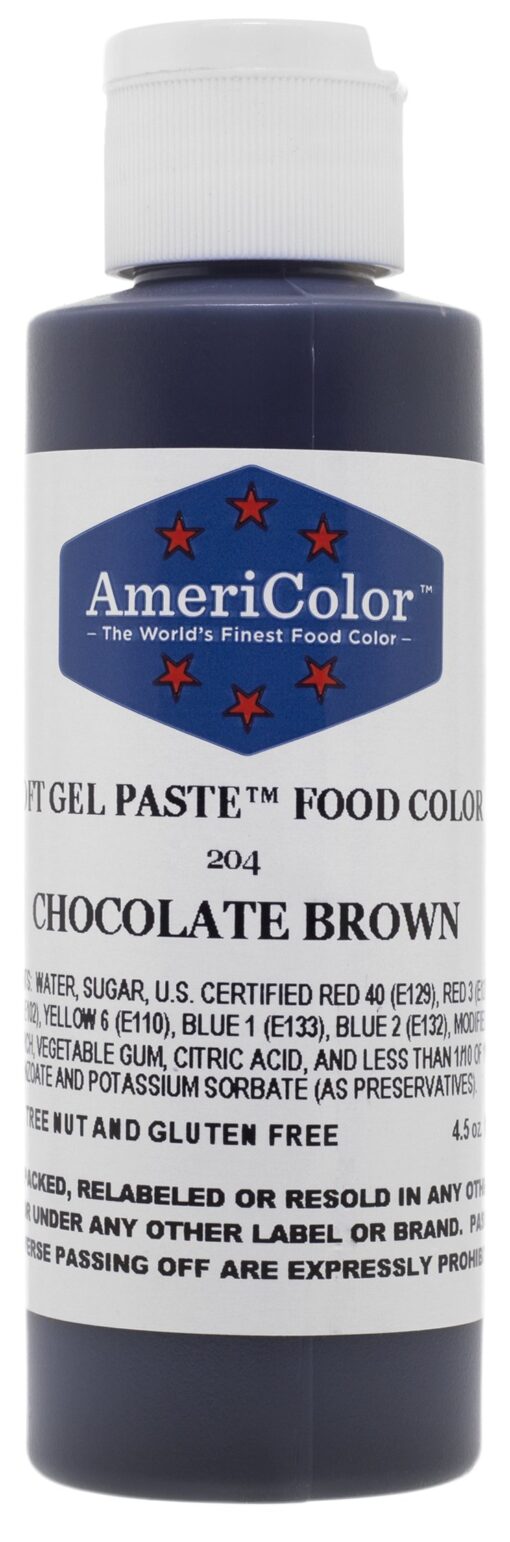 Americolor 4.5 Oz Chocolate Brown Soft Gel Paste