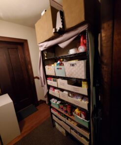 Amazon Basics 5-Shelf Adjustable, Heavy Duty Storage Shelving Unit (350 lbs loading capacity per shelf), Steel Organizer Wire Rack, Black, 36" L x 14" W x 72" H No Wheels 39 71y65tdnFFL