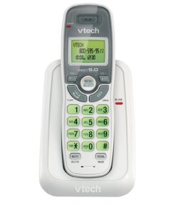 Alternative view of VTech CS6114 DECT 6.0 Cordless Phone with Caller ID/Call Waiting, White/Grey with 1 Handset, 3.50 x 3.50 x 7.00 Inches