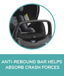 Evenflo Pivot Xpand Modular Travel System with LiteMax Infant Car Seat with Anti-Rebound Bar (Ayrshire Black) Ayrshire Black 22 71y6J31nNtL