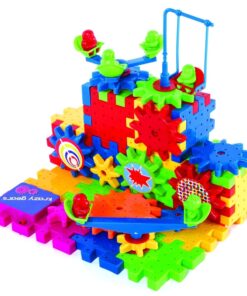Krazy Gears Gear Building Toy Set - Interlocking Learning Blocks - Motorized Spinning Gears - 81 Piece Playground Edition 14 71y6wNOoZjL