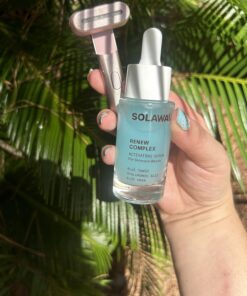 Solawave 4-in-1 Radiant Renewal Wand and Serum Bundle, Face Skincare Wand with Facial Massager, Facial Wand with Renew Complex Serum Blue/Pink Ombre 30 71y72dX1XZL