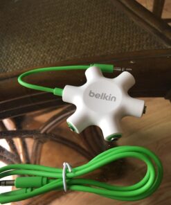 Belkin Rockstar 5-Jack Multi Headphone Audio Splitter (Light Green) - Headphone Splitter Designed To Connect Up To 5 Devices For Classrooms, Audio Mixing & Shared Experiences - For iPhone, iPad & More Light Green 18 71y7CMcfU2L 1