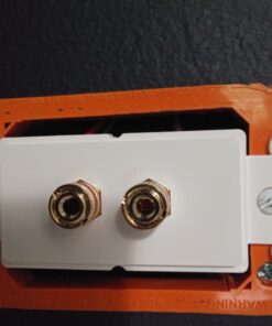 Monoprice Banana Binding Post - Two-Piece inset Wall Plate for 1 Speaker, Coupler Type, Color Indicators, Gold 2-Piece 18 71y7MqM5sGL