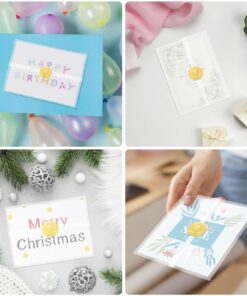 CREGEAR Pre-Folded Vellum Paper, Printable Vellum Jackets for 5x7 Invitations - 115GSM Transparent Vellum Wedding Invitations Wraps for Wedding Baby Shower Birthday Invitations (60) 60 13 71y9cCELCL 1