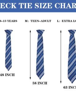 MISS FANTASY Halloween Cosplay Tie for Themed Party Costume Accessory Regular Length Classic Blue Necktie, Unisex Adult Cosplay, Tie Halloween Satin Toy Tie (M,58in) Blue-packed in Kraft Bag M, 58 inches length 21 71y9fy52fL