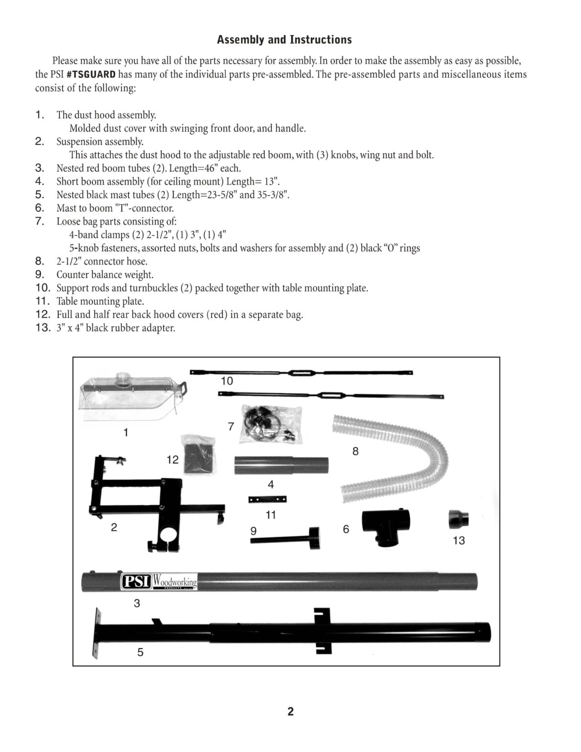PSI Woodworking TSGUARD Table Saw Dust Collection Guard Swiftsly