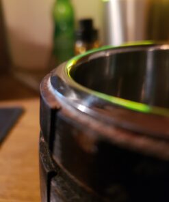 GoCraft Handmade Wooden Beer Mug with 18oz Stainless Steel Cup | Great Beer Gift Ideas Wooden Beer Tankard for Men | Vintage Bar accessories - Barrel Brown Retro Design 23 71yAl1Xk2WL