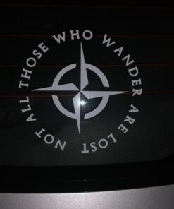 LOTR Not All Those Who Wander are Lost Sticker Decal Notebook Car Laptop 5" x 5" (White) 25 71yB5joAU8L